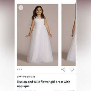 David’s bridal illusion communion/flower girl dress